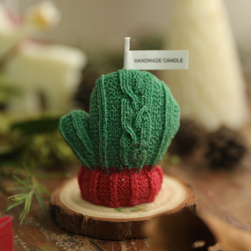 Christmas Woolen Glove Shaped Candles