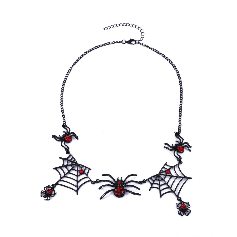 Halloween Spider Web Necklace