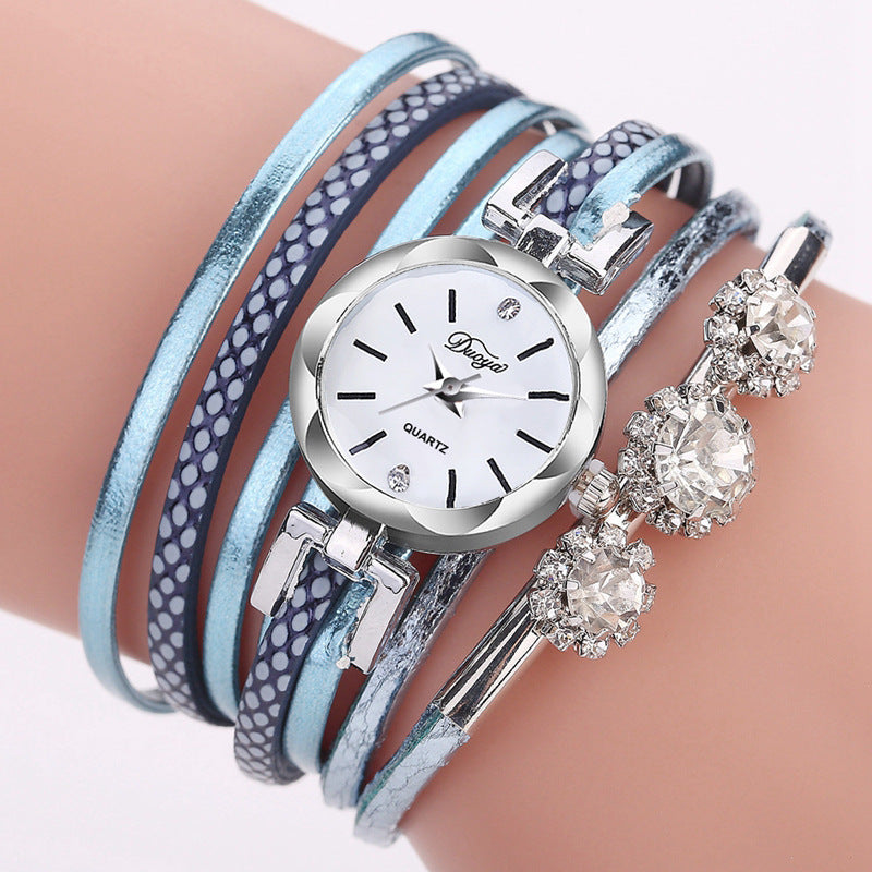 Bracelet crystal quartz watch