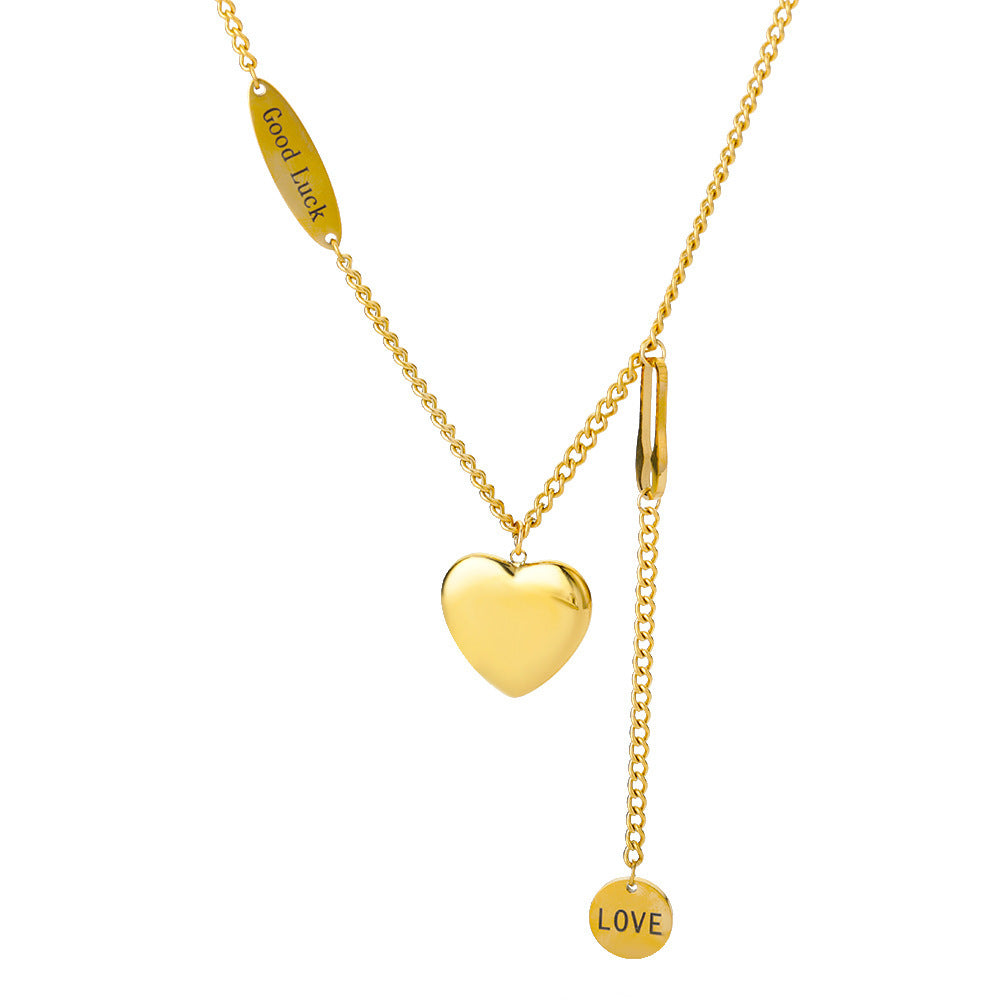 Multilayer Heart Pendant Necklace