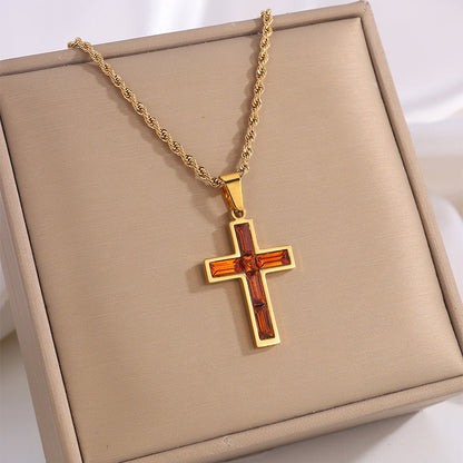 Fashion Jewelry Diamond Cross Necklace