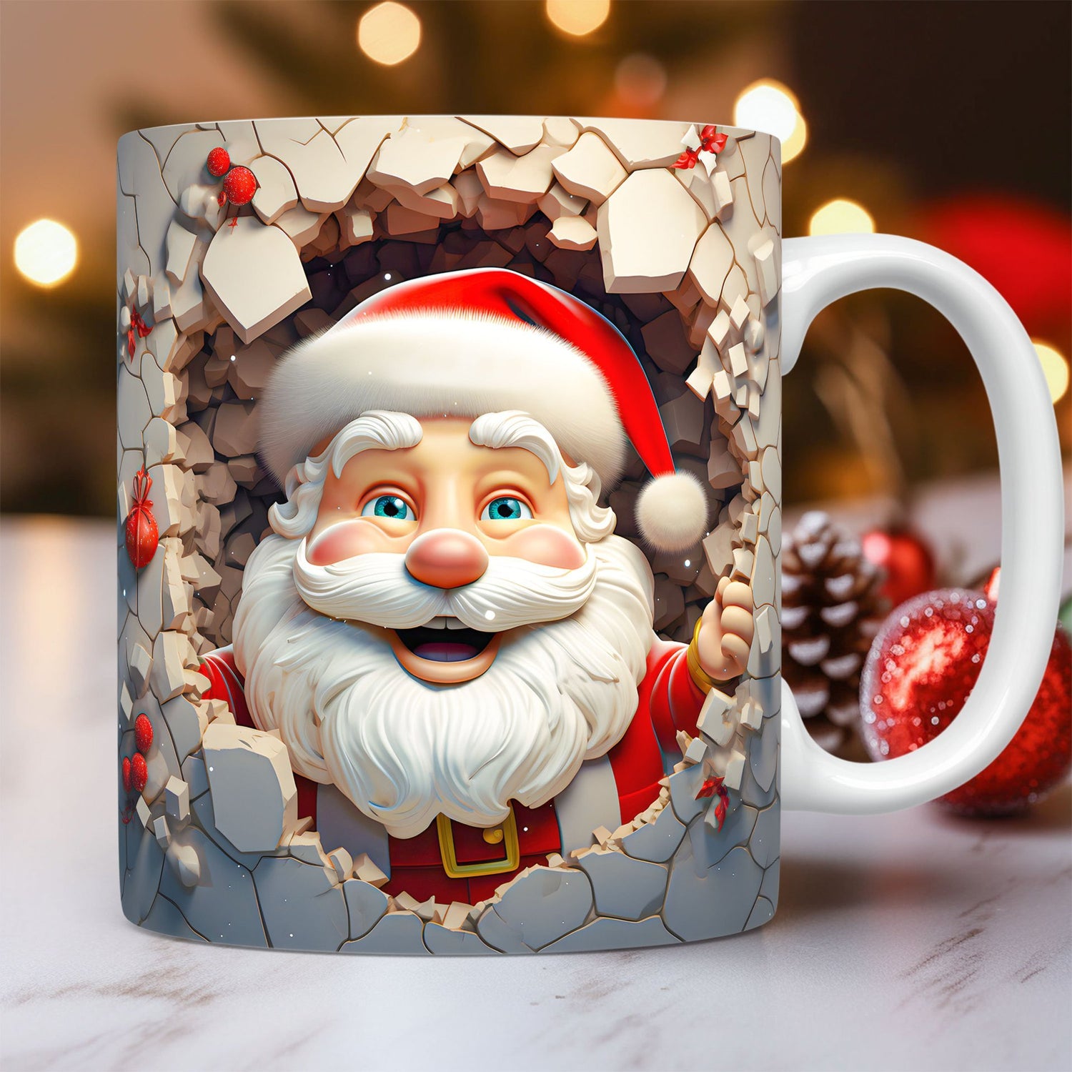 Creative 3D Christmas Ceramic Mug