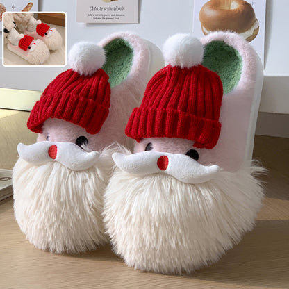 Christmas Santa Claus Warm Indoor Shoes