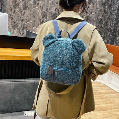 Cute Fleece Bear Backpacks