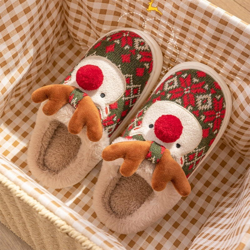 Christmas Fuzzy Bedroom Slippers