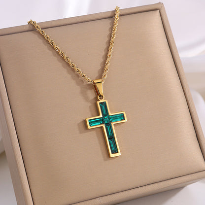 Fashion Jewelry Diamond Cross Necklace