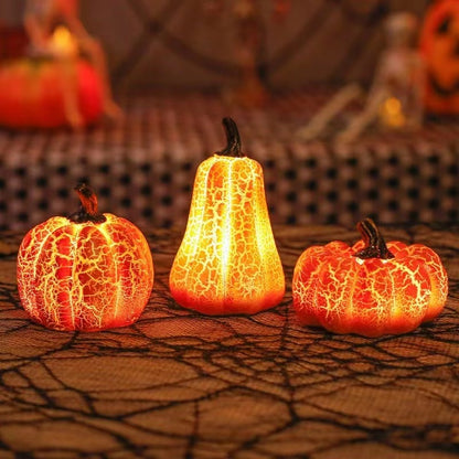 3pc Halloween Pumpkin LED Lantern Set