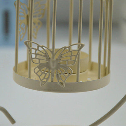 European Style Butterfly Bird Cage Candle Holder