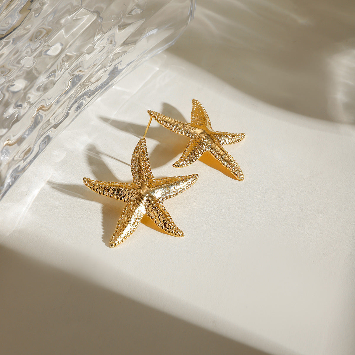 Gold Starfish Earrings