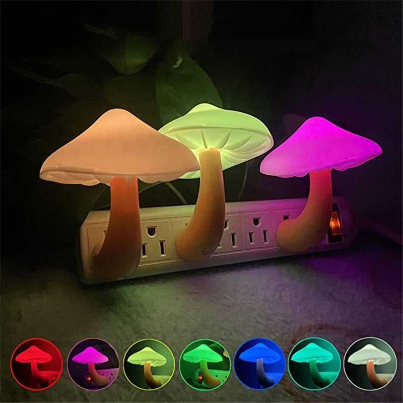 3pc LED Night Wall Socket Lamp (US plug)