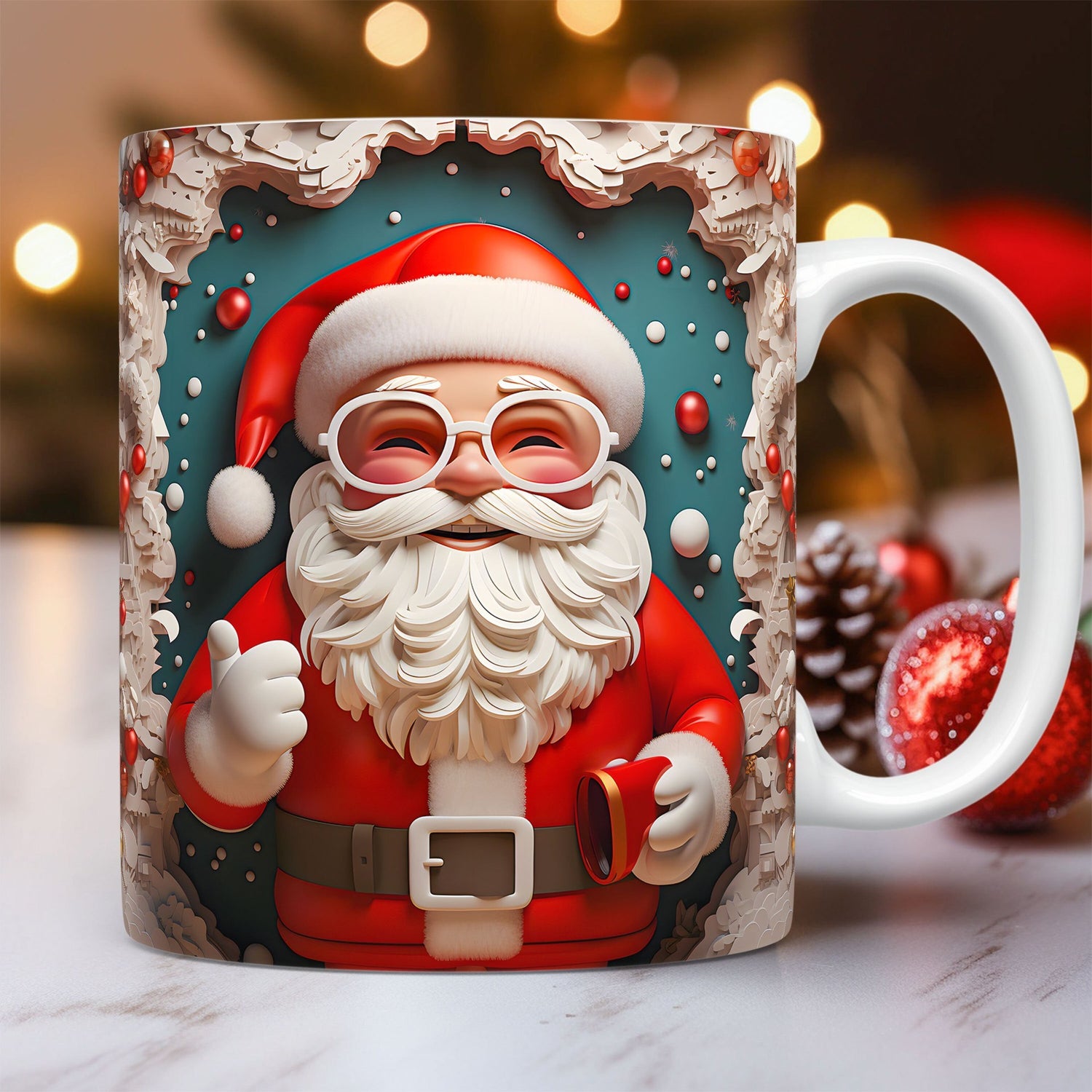 Creative 3D Christmas Ceramic Mug