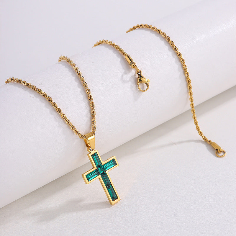 Fashion Jewelry Diamond Cross Necklace