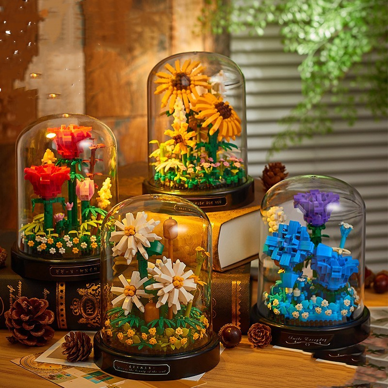 DIY Assembly Lego Build Flower Center piece