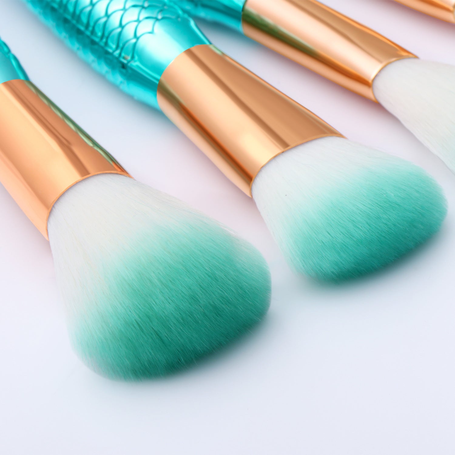 Mermaid Shaped Makeup Brush Set