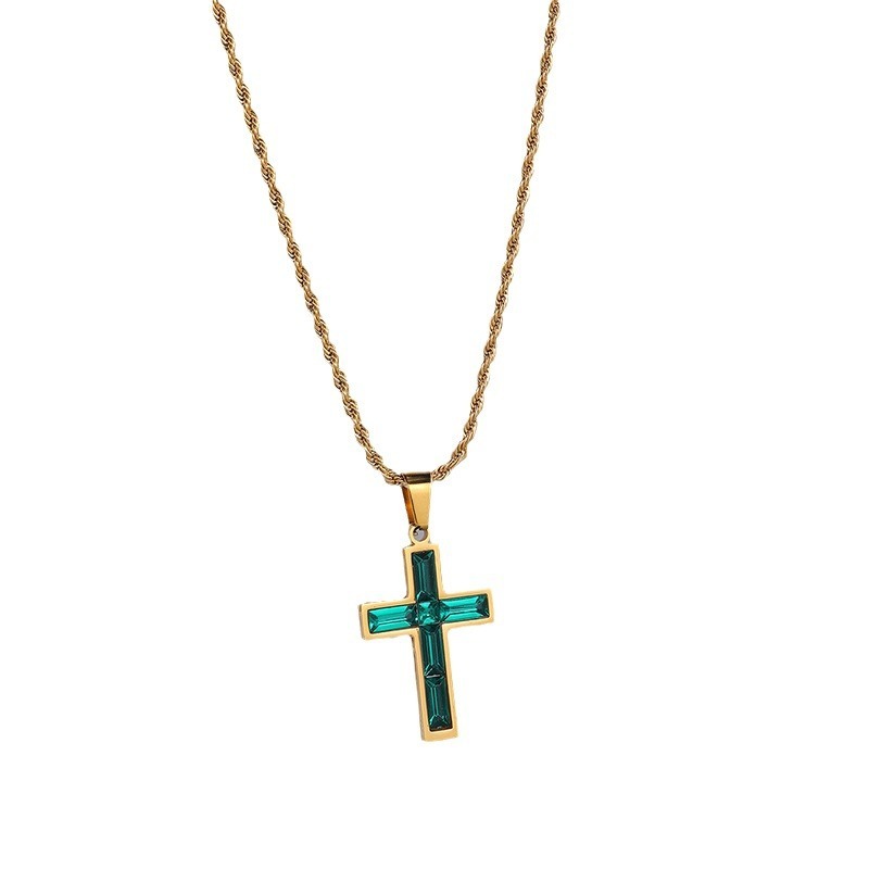 Fashion Jewelry Diamond Cross Necklace