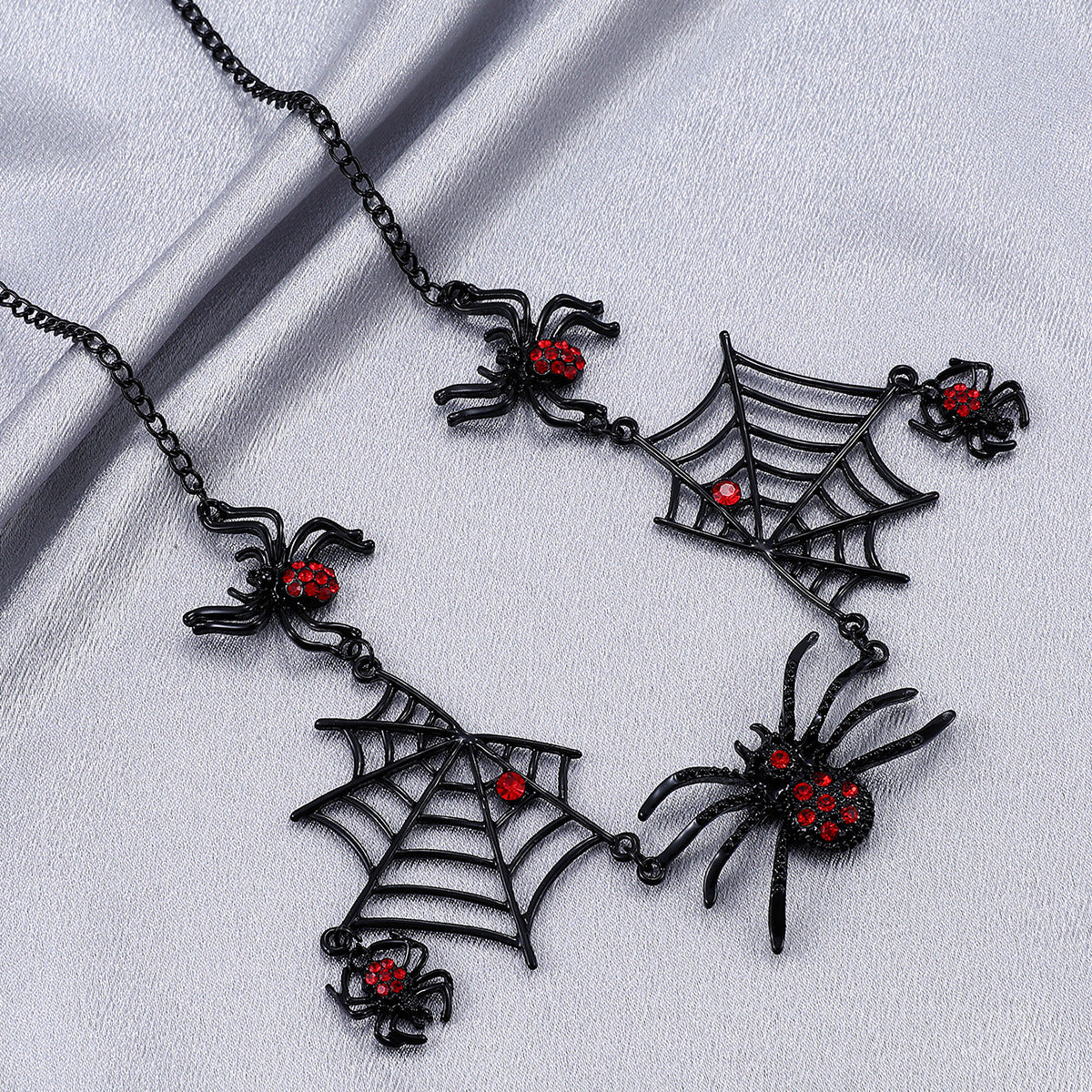 Halloween Spider Web Necklace