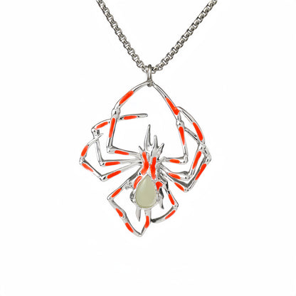 Glow-in-the-dark spider necklace