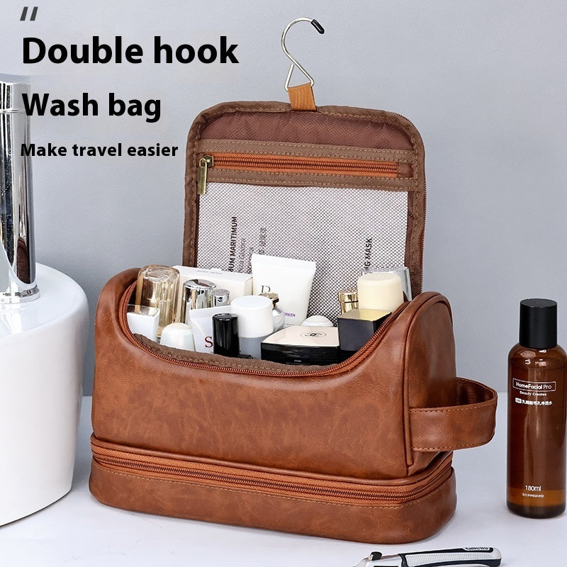 Leather Cosmetics Storage Travel Bag