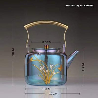 Heat-resistant Colorful Glass Kettle