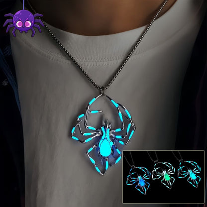 Glow-in-the-dark spider necklace