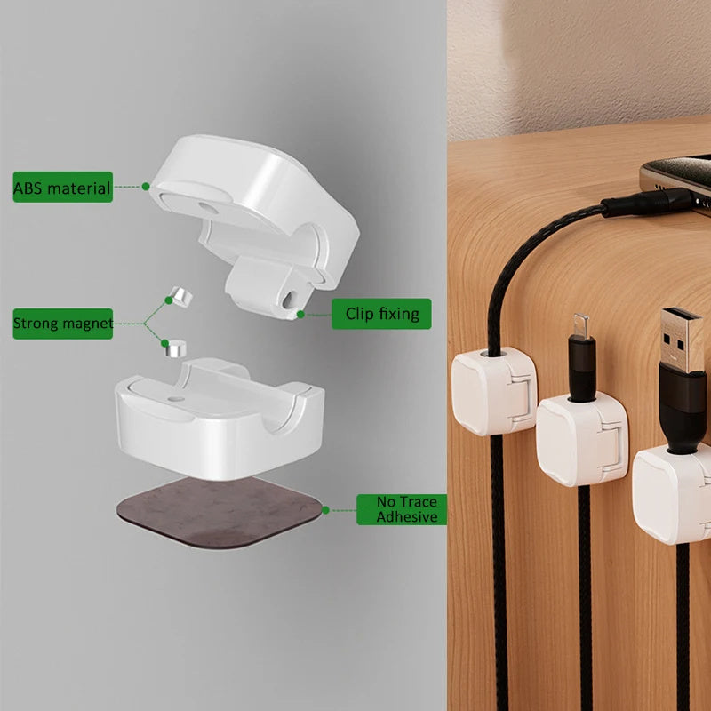 6piece Magnetic Cable Organizing Clips