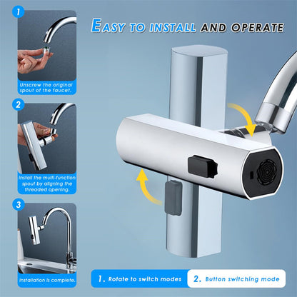 Rotating Kitchen Splash-Proof Faucet