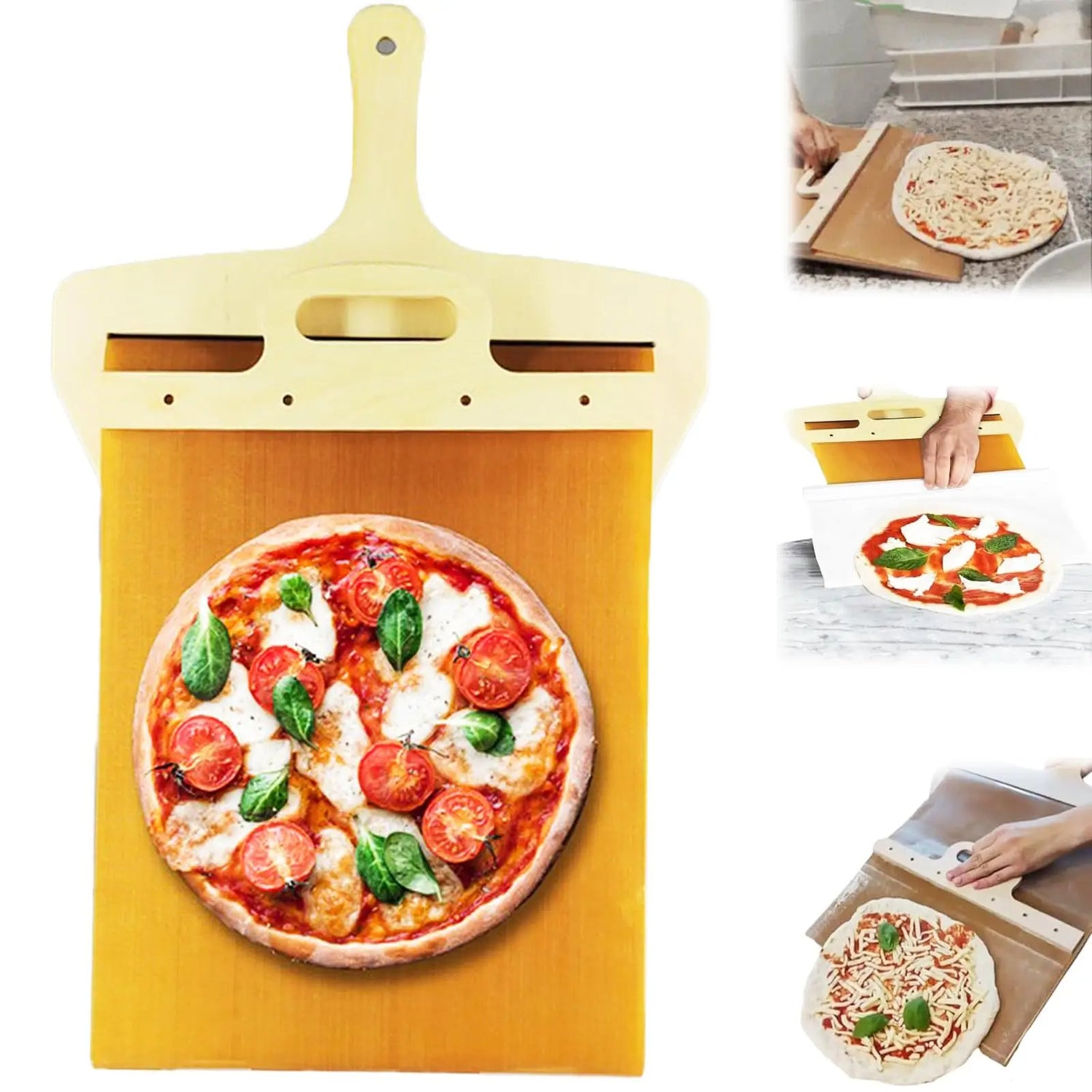 Sliding Pizza Shovel Non Stick Transfer Board