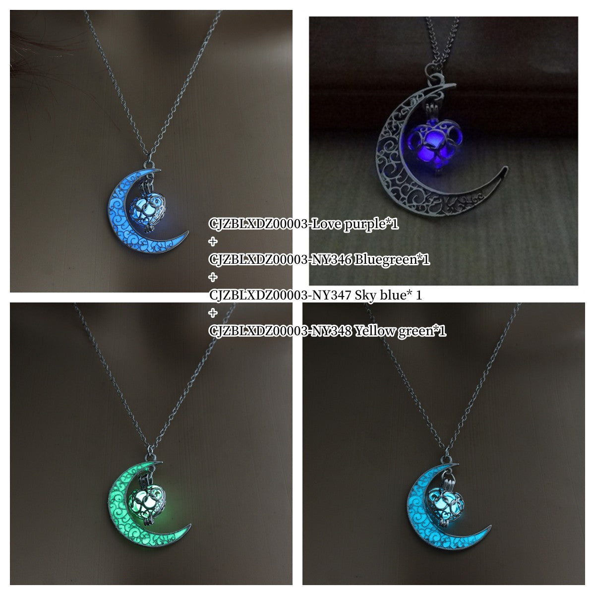 Glow in the Dark Pendant Necklaces