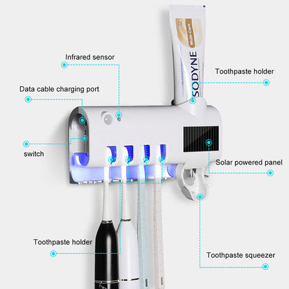 Solar Toothbrush Dispenser Holder